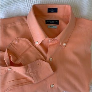 Peter Millar Dress shirt  (L) Peach colour